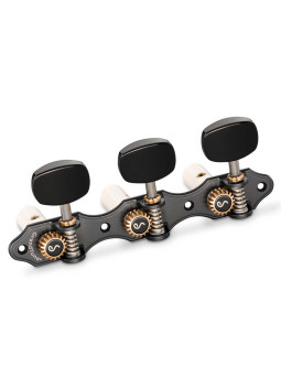 Clavijero Schaller GrandTune Classic Hauser Negro Satinado Botón Negro Post Blanco| Maderas Barber