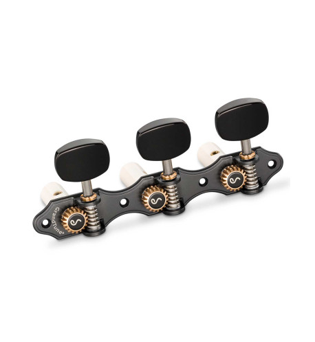 Clavijero Schaller GrandTune Classic Hauser Negro Satinado Botón Negro Post Blanco| Maderas Barber