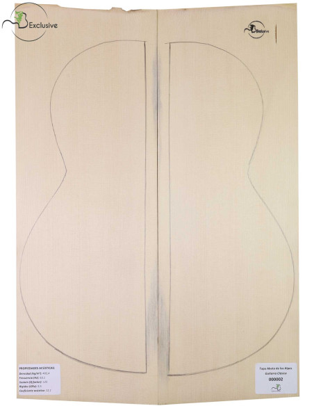 Alpine Spruce Classical Guitar Top MB Exclusive Nº 000002