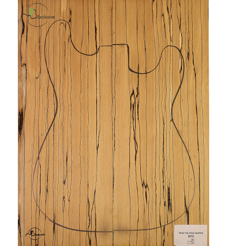 Tapa Cuerpo Haya Spalted Guitarra / Bajo Eléctrico MB Exclusive Nº3