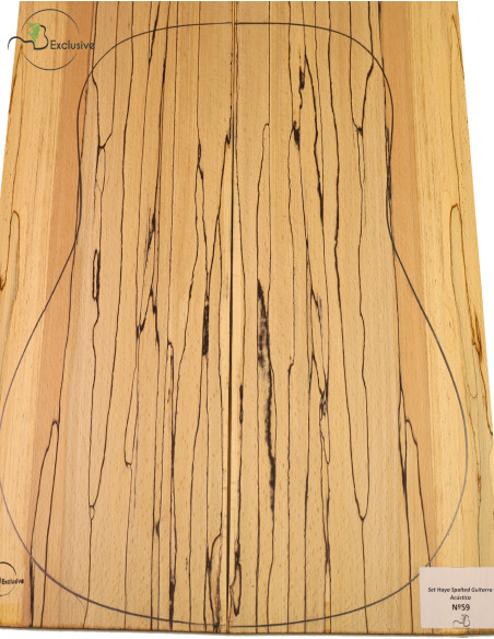 Juego Haya Spalted Guitarra Acústica MB Exclusive Nº59 | Maderas Barber