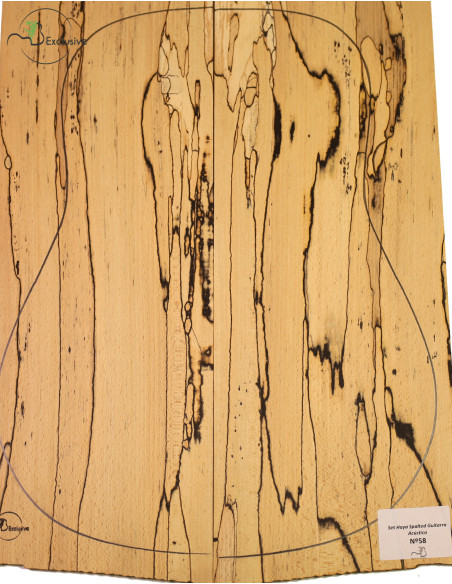Juego Haya Spalted Guitarra Acústica MB Exclusive Nº58 | Maderas Barber