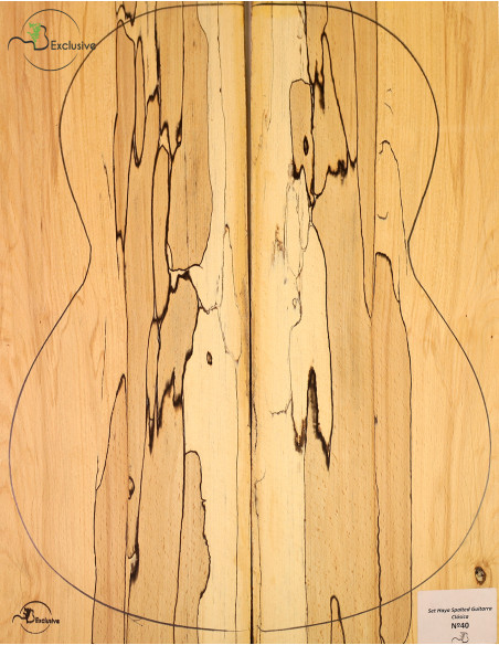 Juego Haya Spalted Guitarra Clásica MB Exclusive Nº40 | Maderas Barber