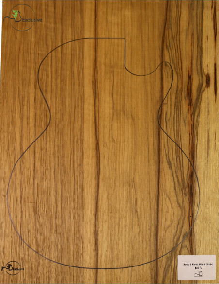 Cuerpo 1 Pieza Black Limba Guitarra / Bajo Eléctrico MB Exclusive Nº 3