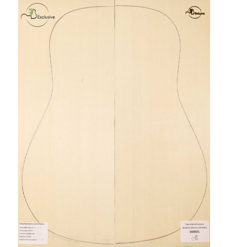 Table Épicéa Européen Nº 000021 Guitare Classique/Acoustique MB Exclusive