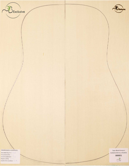 European Spruce Classical/Acoustic Guitar Top MB Exclusive Nº 000021