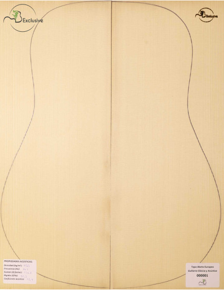 Tapa Abeto Europeo Nº 000001 Guitarra Clásica/Acústica MB Exclusive