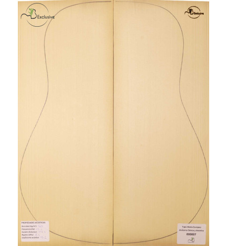 Table Épicéa Européen Nº 000007 Guitare Classique/Acoustique MB Exclusive