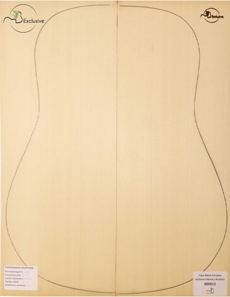 European Spruce Classical/Acoustic Guitar Top MB Exclusive Nº 000012