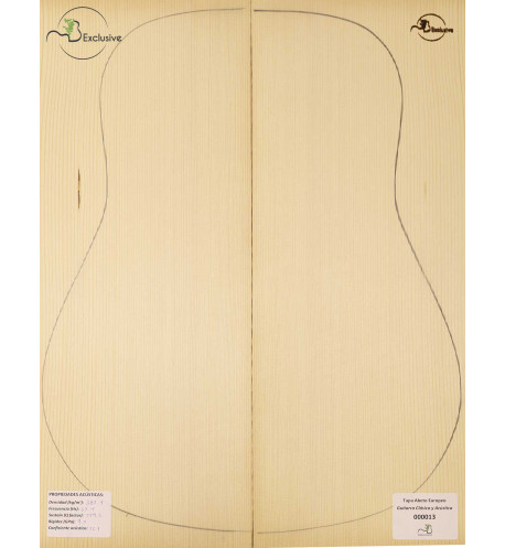 European Spruce Classical/Acoustic Guitar Top MB Exclusive Nº 000013