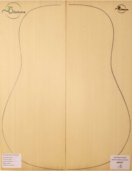 European Spruce Classical/Acoustic Guitar Top MB Exclusive Nº 000037