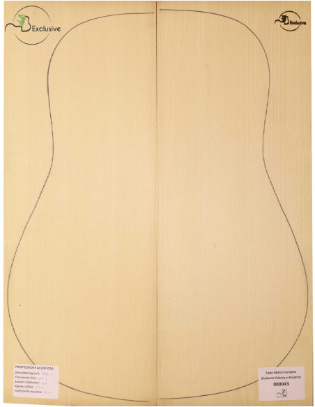 Tapa Abeto Europeo Nº 000043 Guitarra Clásica/Acústica MB Exclusive