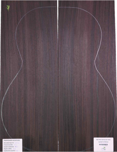 Jeu Palissandre Indien  MB Exclusive Nº135 Guitare Classique|Maderas Barber