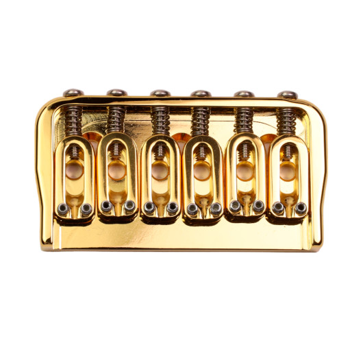 6 String Fixed Guitar Bridge .125 Gold Hipshot | Maderas Barber
