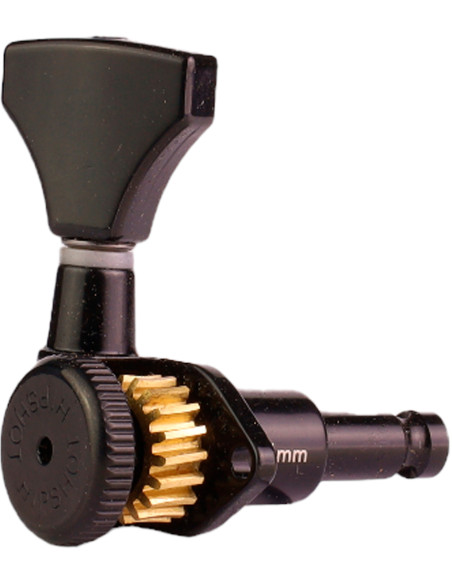 Guitar Tuner Upgrade Kit for 6 Inline Grip-Lock™ Open Black Hipshot