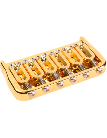 6 String Fixed Guitar Bridge .125 Gold Hipshot | Maderas Barber