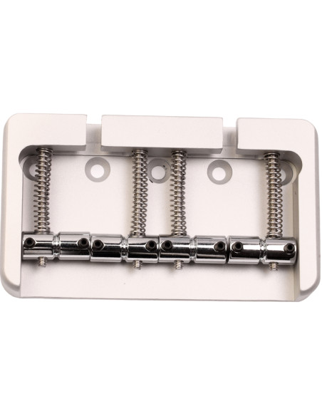 4 String Bass Fender Style Mount 5 Hole Aluminum Satin Bridge