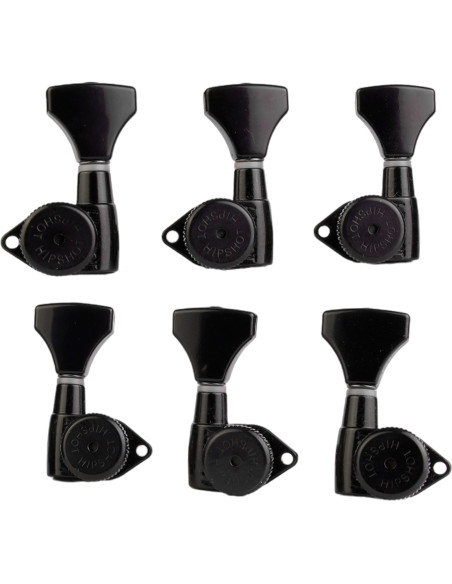 Guitar Tuner Upgrade Kit for 3+3 Grip-Lock™ Open Black Hipshot