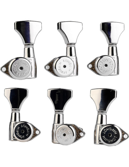 Clavijero 3+3 Grip-Lock™ Abierto Cromo Hipshot | Maderas Barber
