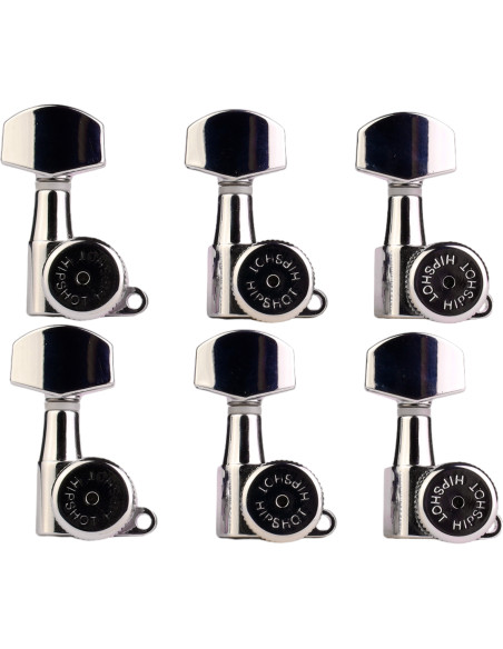 Clavijero Vintage 6 En Linea Grip-Lock™ Cromo Hipshot | Maderas Barber