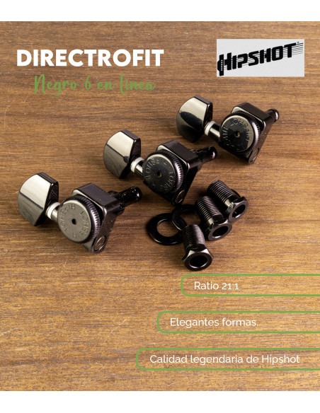 Kit Clavijero Fender Directrofit™ Negro Hipshot | Maderas Barber
