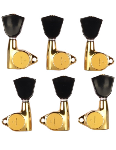 Clavijero Guitarra Acústica/Eléctrica 3+3 Gotoh SG301-P4B-GG
