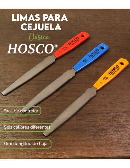 Jeu de 3 Limes Pour Sillet Guitare Classique Hosco TL-NF3C| Maderas Barber