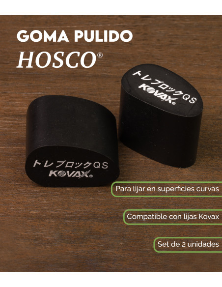 Kovax Rubber Block, Curved (2PCS) Hosco KFRP-RBC | Maderas Barber