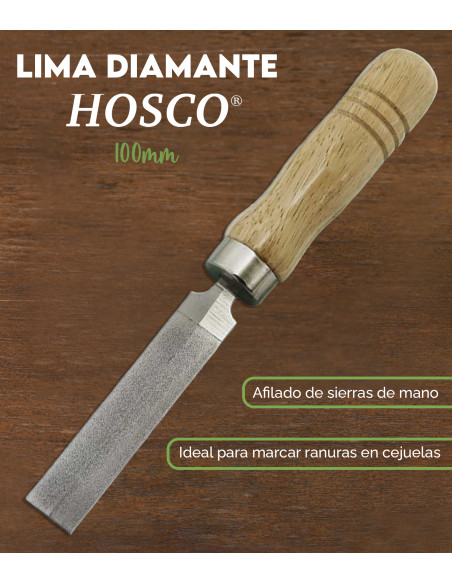 Lime de Diamant Extra-fine 100 mm Hosco TL-DF100DA| Maderas Barber