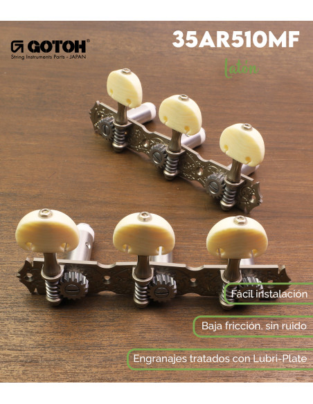 Clavijero Gotoh Guitarra Clásica X-Níquel 35AR510MF-KM-XN | Maderas Barber