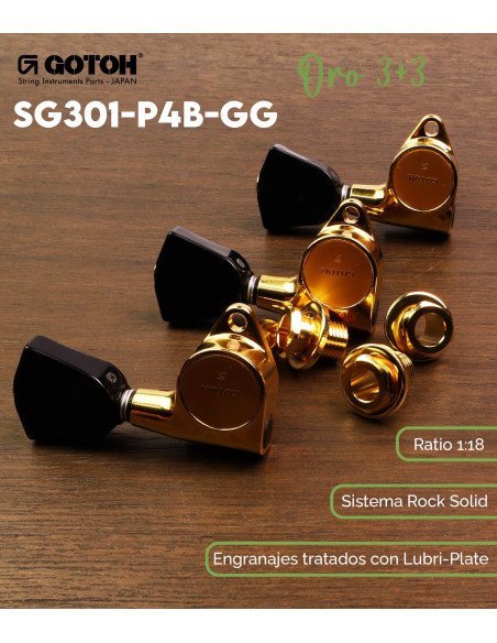 Mécanique Gotoh pour Guitare Acoustique et Électrique SG301/AB20-LRC