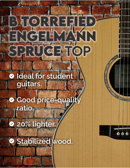 Tables Épinette d’Engelmann Torréfiée B Guitare Classique | Maderas Barber