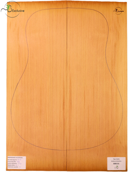 Red Cedar Acoustic Guitar Top MB Exclusive Nº 000131