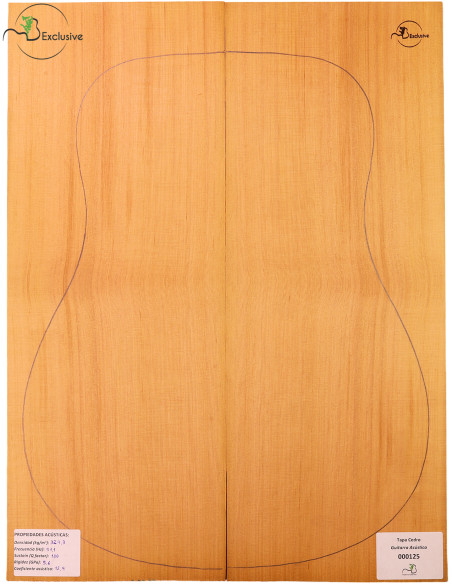 Red Cedar Acoustic Guitar Top MB Exclusive Nº 000125