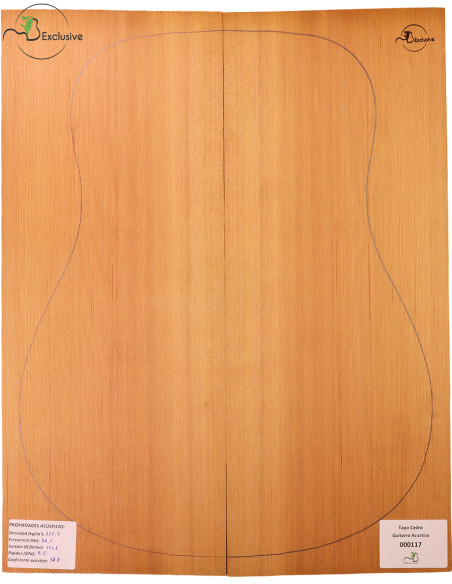 Red Cedar Acoustic Guitar Top MB Exclusive Nº 000117