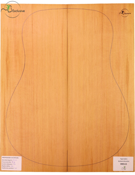 Table Cèdre Rouge Nº 000115 Guitare Acoustique MB Exclusive