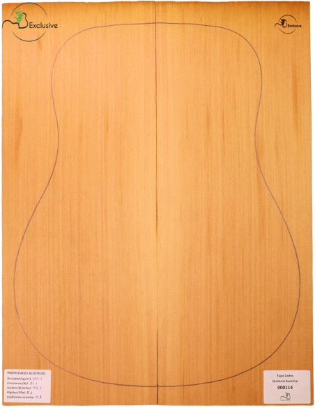Table Cèdre Rouge Nº 000114 Guitare Acoustique MB Exclusive