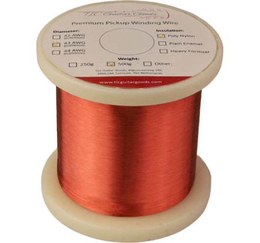 Bobina Hilo de Cobre para Pastillas 43 AWG Poly-Nylon 500g | Maderas Barber