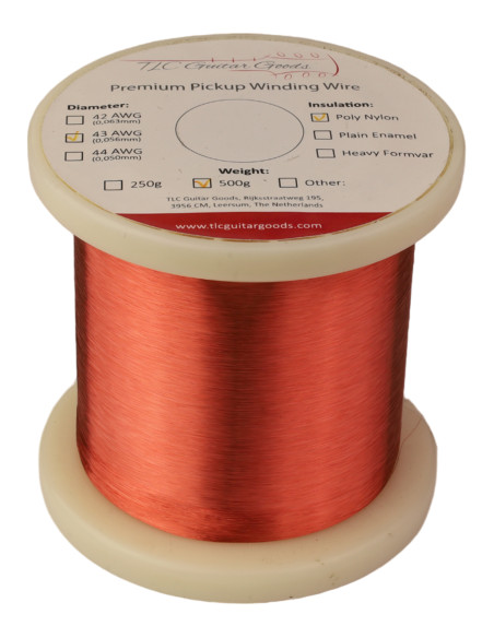 Copper Pickup Wire 43 AWG Poly-Nylon 500g | Maderas Barber