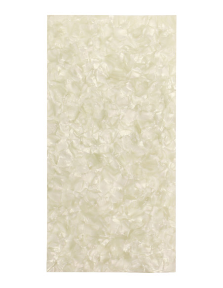 White Pearloid Blank 199,9x98x15mm | Maderas Barber