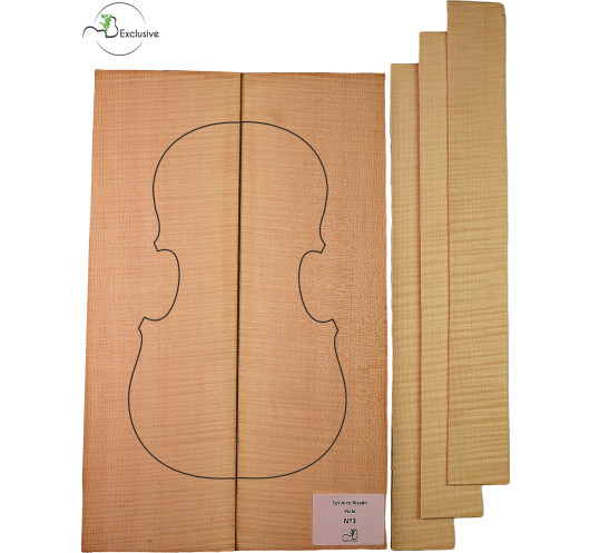 MB Exclusive Curly Maple Viola Set Nº3 | Maderas Barber