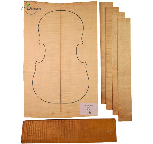 MB Exclusive Curly Maple Viola Set Nº6 | Maderas Barber
