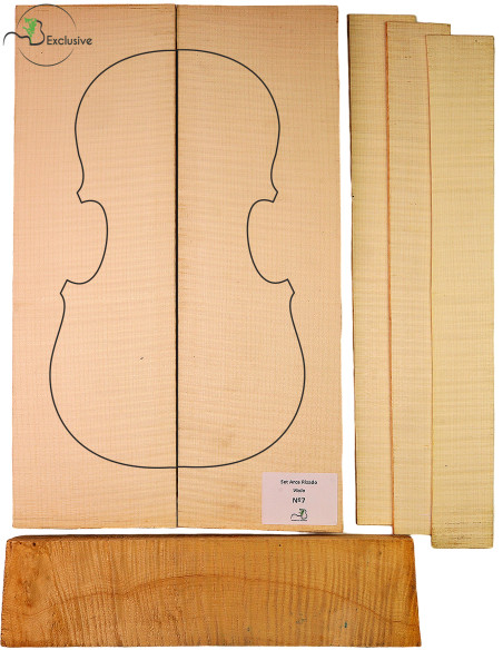 MB Exclusive Curly Maple Viola Set Nº8 | Maderas Barber