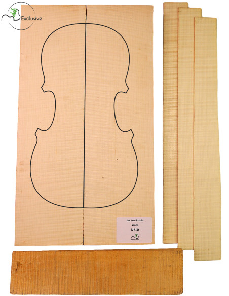 MB Exclusive Curly Maple Violin Set Nº10 | Maderas Barber