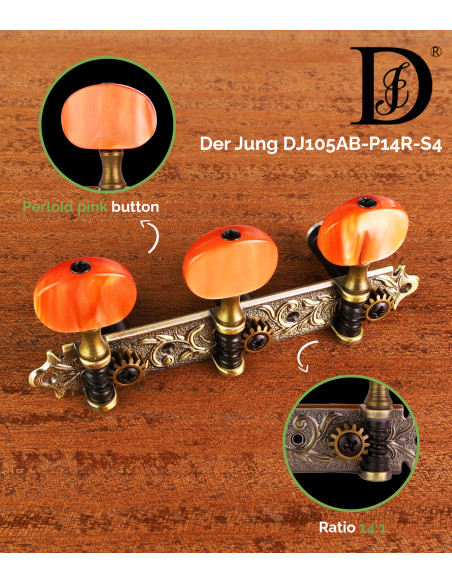 Der Jung DJ105AB-P14R-S4 Machine Head | Maderas Barber