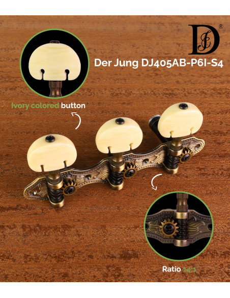 Der Jung DJ405AB-P6I-S4 Machine Head | Maderas Barber