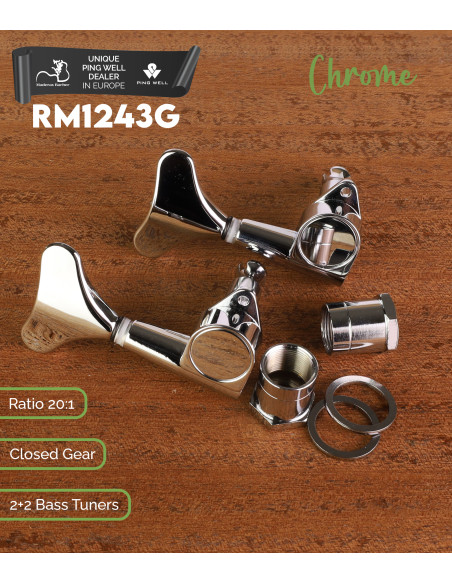 Accourdeurs pour Basse 2+2 Chrome RM1243G Ping Well | Maderas Barber