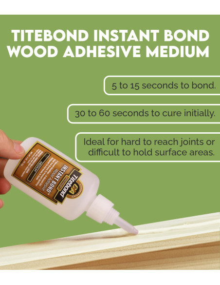 Titebond Instant Bond Wood Adhesive Medium 2 Oz | Maderas Barber