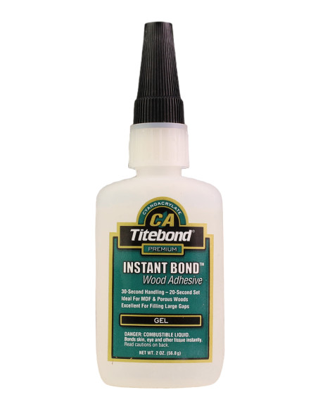 Titebond Instant Bond Wood Cianocrilato Gel 2 Oz |Maderas Barber