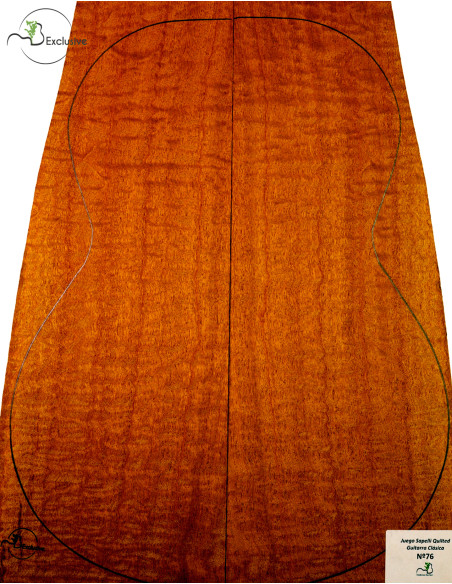 Jeu Guitare Classique Sapelli Quilted MB Exclusive Nº76 | Maderas Barber